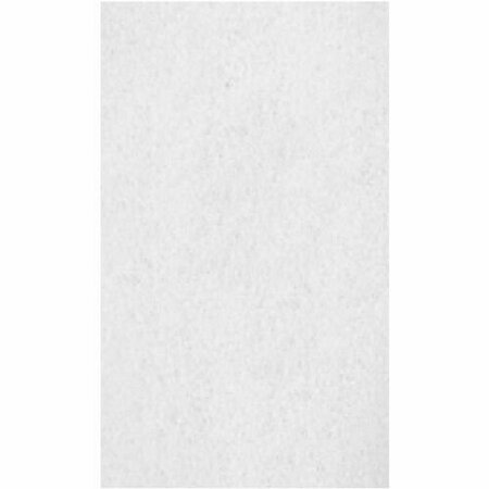 BSC PREFERRED Genuine Joe Floor Pads, f/Polishing, 14inx28in, White, 5PK GJOH8066